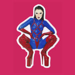 Crimson and Cobalt • high quality 3" decorative vinyl sticker