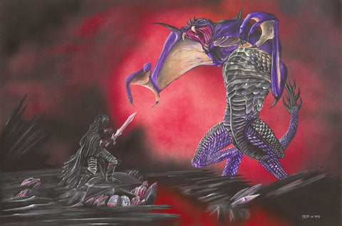 "Antagonist" Original 20x30 Acrylic Painting by Kipsworld Art