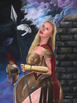 "Athena" Original 18x24 Acrylic Painting by Kipsworld Art