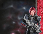 "Commander Shepard" Original 16x20 Acrylic Painting by Kipsworld Art