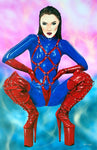 "Crimson and Cobalt" 11x17" print by Kipsworld Art