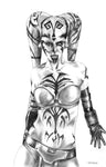 "Darth Talon" Original 11x17 Pencil Sketch by Kipsworld Art
