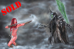 "Duel of Fates" Original 20x30 Acrylic Painting by Kipsworld Art