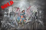 "Gabriel's Last Song" Original 20x30 Acrylic Painting by Kipsworld Art