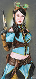"Lady Mechanika" Original 12x26 Acrylic Painting by Kipsworld Art