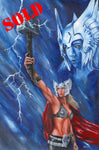 "Mistress of Storms" Original 20x30 Acrylic Painting by Kipsworld Art