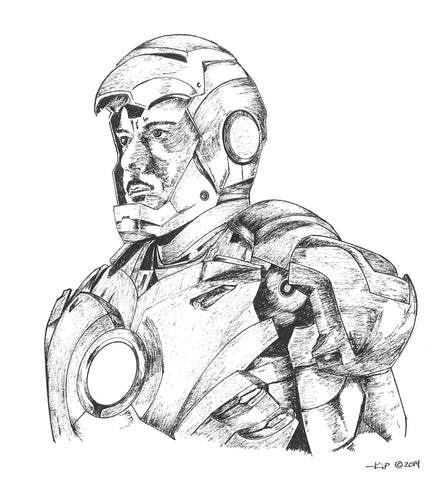 "RDJ" 8.5x11 Print by Kipsworld Art