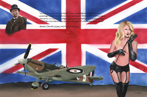 "Spitfire" Original 20x30 Acrylic Painting by Kipsworld Art