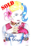 "Suicide Squad Harley Quinn" Original 11x17 Copic by Kipsworld Art