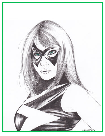 "Ms. Marvel" 8.5x11 Print by Kipsworld Art